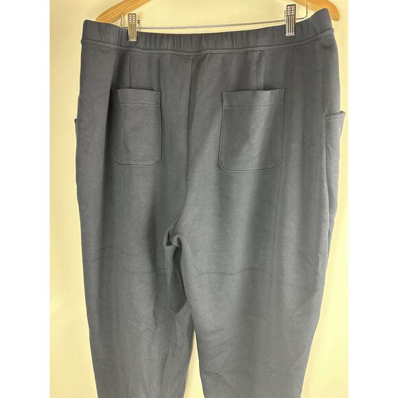 J. Jill Fit Sleek Double Knit Seamed Crop Pants Navy Blue Women's Plus Size 2X - Picture 9 of 13